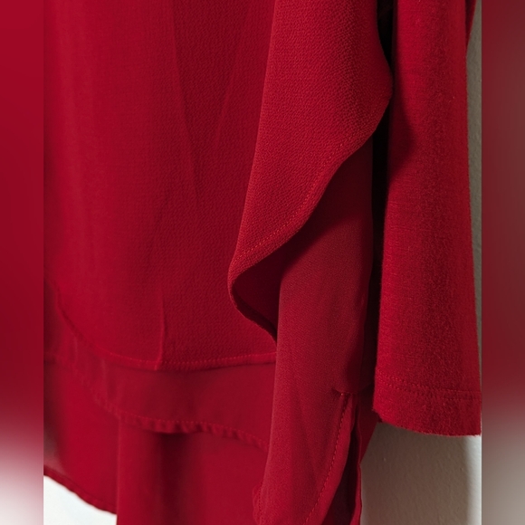 Dark Red Layered Top - Picture 3 of 7